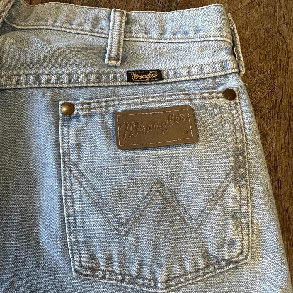 Vintage Wrangler Men's 36×34 Cowboy Cut 13MWZGH Light Wash Jeans USA
